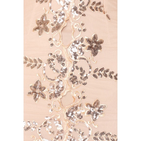 HelloMolly Champagne Sequin Bodycon Mini Dress - Picture 5 of 7